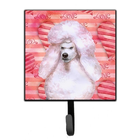 Carolines Treasures White Standard Poodle Love Leash or Key Holder BB9804SH4
